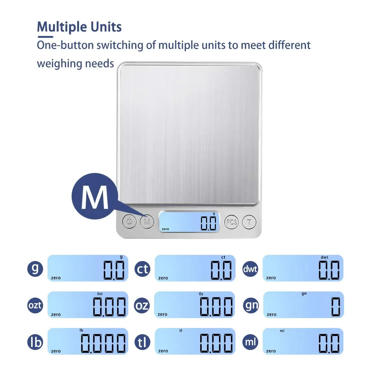 Digital Kitchen Scale 500g/ 0.01g Small Jewelry Scale Food Scales Digital Weight Gram and Oz Digital Gram Scale with LCD/ Tare
