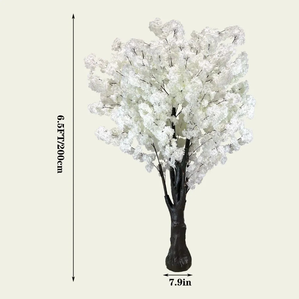 Artificial Cherry Blossom Trees Faux Cherry Blossom Tree White Tree for Office Home Wedding Office Living Room House Indoor